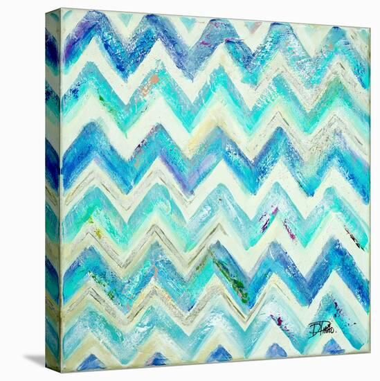 Blue Zig Zag-Patricia Pinto-Stretched Canvas