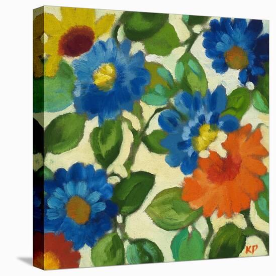 Blue Zinnias-Kim Parker-Premier Image Canvas