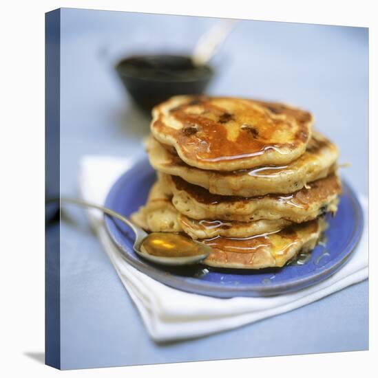 Blueberry Pancakes with Maple Syrup-Tara Fisher-Premier Image Canvas