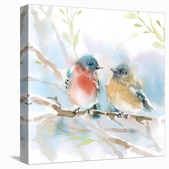 Bluebird Pair in Spring-Katrina Pete-Stretched Canvas