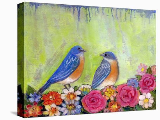 Bluebird Pair-null-Stretched Canvas
