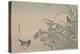 Bluebirds with Morning Glories and Lespedeza, C.1833 (Woodcut)-Ando or Utagawa Hiroshige-Premier Image Canvas