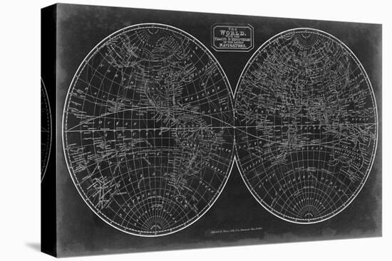 Blueprint of the World in Hemispheres-Vision Studio-Stretched Canvas