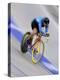 Blured Action of Female Cyclist Competing on the Velodrome-null-Premier Image Canvas