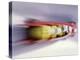 Blurred Action of 4 Man Bobsled Team, Lillehammer, Norway-null-Premier Image Canvas