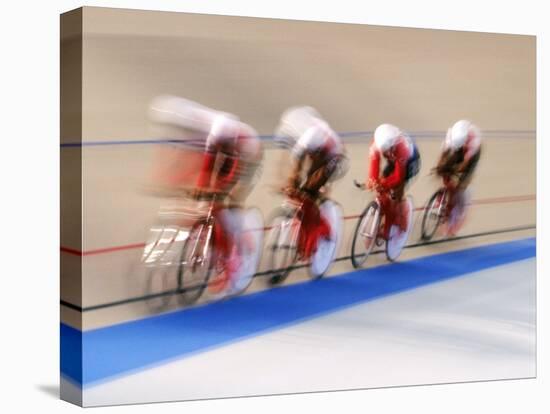 Blurred Action of Cycliing Team Onthe Track-Chris Trotman-Premier Image Canvas