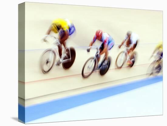 Blurred Action of Cyclist on the Track-Chris Trotman-Premier Image Canvas