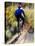 Blurred Action of Recreational Mountain Biker Riding on the Trails-null-Premier Image Canvas