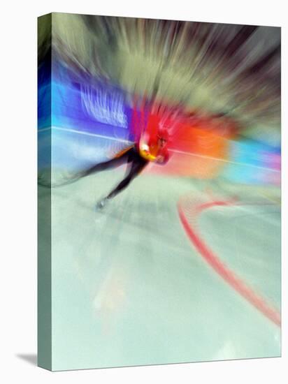 Blurred Action of Speed Skater-Paul Sutton-Premier Image Canvas