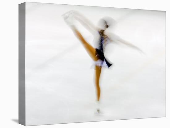 Blurred Action of Woman Figure Skater, Torino, Italy-Chris Trotman-Premier Image Canvas