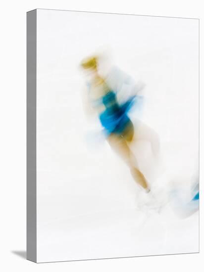 Blurred Action of Woman Figure Skater, Torino, Italy-Chris Trotman-Premier Image Canvas