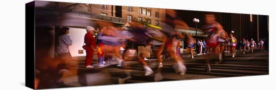 Blurred Motion of Marathon Runners, Houston, Texas, USA-null-Premier Image Canvas