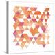 Blush Coral Triangles-OnRei-Stretched Canvas