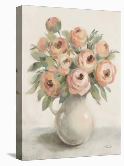 Blush Flowers in a Jug-Silvia Vassileva-Stretched Canvas