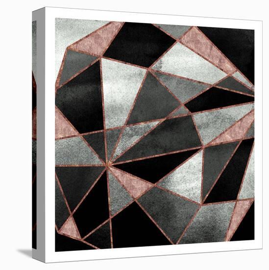 Blush Geo Abstract 2-Alicia Vidal-Stretched Canvas