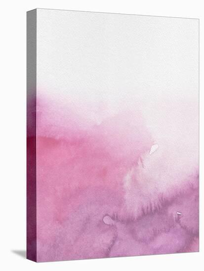 Blush Pink Abstract Watercolor-Hallie Clausen-Stretched Canvas