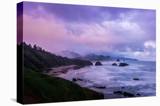 Blustery Morning Mood at Cannon Beach, Oregon Coast-null-Premier Image Canvas