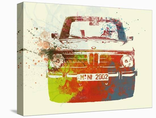 Bmw 2002 Front Watercolor 2-NaxArt-Stretched Canvas