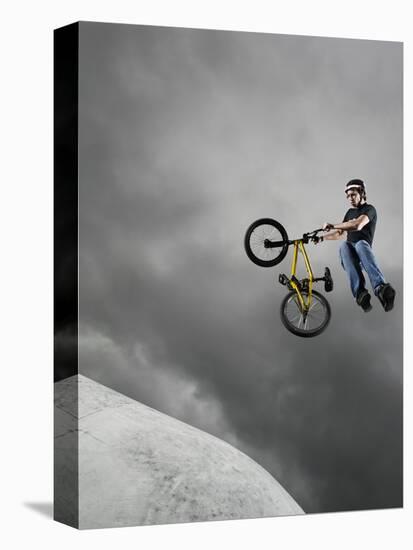 BMX Biker Performing Tricks-null-Premier Image Canvas