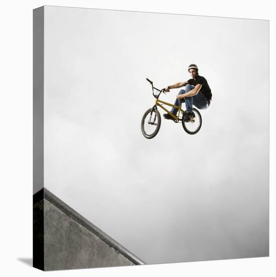 BMX Biker Performing Tricks-null-Premier Image Canvas