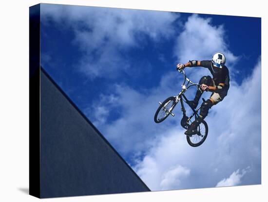 Bmx Cyclist Flys over the Vert-null-Premier Image Canvas