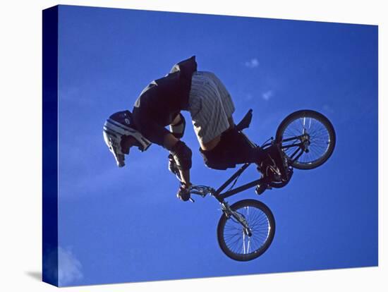 Bmx Cyclist Flys over the Vert-null-Premier Image Canvas