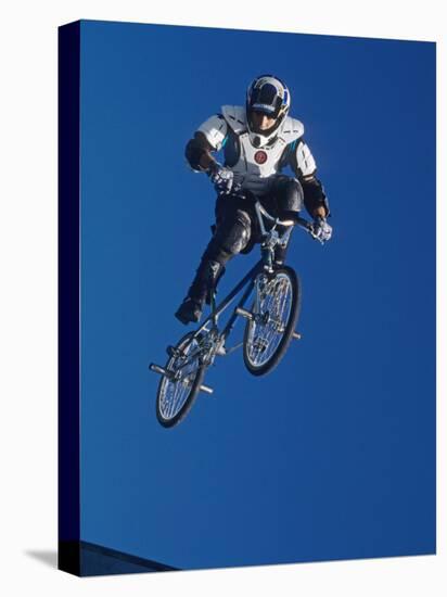 Bmx Cyclist Flys over the Vert-null-Premier Image Canvas