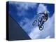 Bmx Cyclist Flys over the Vert-null-Premier Image Canvas