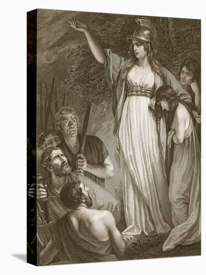 Boadicea Haranging the Britons, Engraved by Sharp-John Opie-Premier Image Canvas