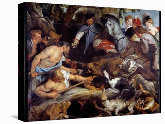 Boar Hunting. Painting by Pierre Paul (Pierre-Paul) Rubens (Or Peter Paul or Petrus Paulus) (1577-1-Peter Paul Rubens-Premier Image Canvas