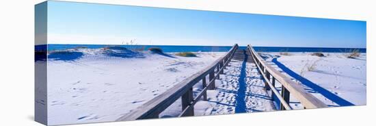 Boardwalk at Santa Rosa Island Near Pensacola, Florida-null-Stretched Canvas