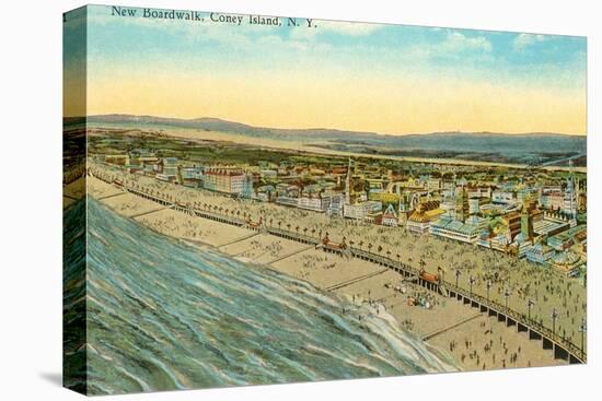 Boardwalk, Coney Island, New York City-null-Stretched Canvas