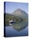 Boat and Mountains Reflected in Tranquil Water, Near Tromso, North Norway, Norway-David Lomax-Premier Image Canvas