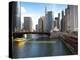 Boat and River, Chicago River, Chicago, Illinois, Usa-Alan Klehr-Premier Image Canvas