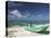 Boat and Turquoise Water on Pillory Beach, Turks and Caicos, Caribbean-Walter Bibikow-Premier Image Canvas