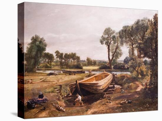 Boat-Building near Flatford Mill, 19Th Century (Oil on Canvas)-John Constable-Premier Image Canvas