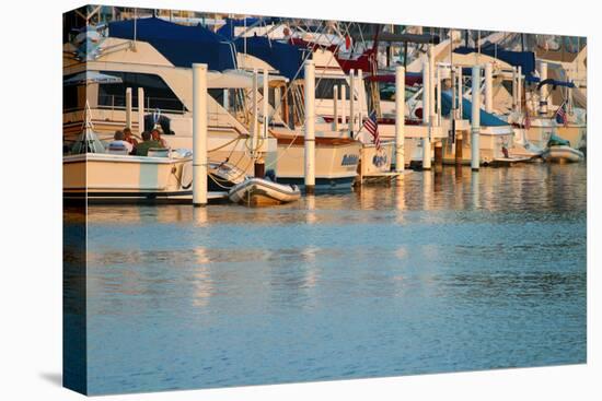 Boat docks and boats at Indiana Dunes, Indiana, USA-Anna Miller-Premier Image Canvas