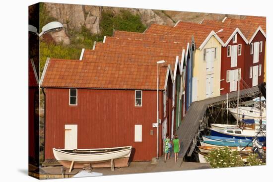 Boat Huts in Smogen, Bohuslan Coast, Sweden-Peter Adams-Premier Image Canvas