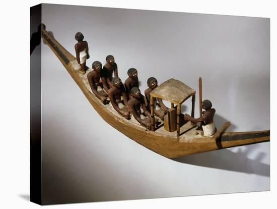 Boat, Model, Painted Wood c. 2000 BC Middle Kingdom Egyptian-null-Premier Image Canvas