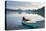 Boat on beach at Lake McDonald, Glacier National Park, Montana-Alan Majchrowicz-Premier Image Canvas