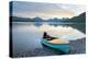 Boat on beach at Lake McDonald, Glacier National Park, Montana-Alan Majchrowicz-Premier Image Canvas