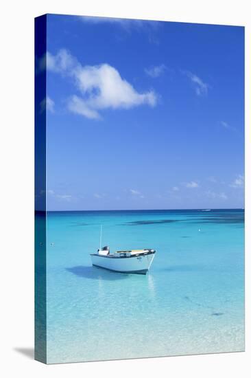 Boat on Blue Lagoon, Nacula Island, Yasawa Islands, Fiji-Ian Trower-Premier Image Canvas