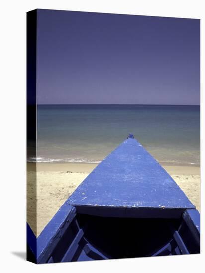 Boat on Pinney Beach, Nevis, Caribbean-Robin Hill-Premier Image Canvas