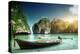 Boat on Sand of Maya Bay Phi Phi Island-Iakov Kalinin-Premier Image Canvas