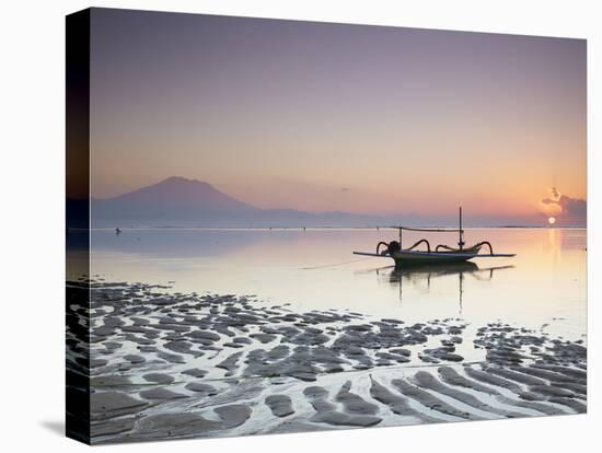 Boat on Sanur Beach at Dawn, Bali, Indonesia-Ian Trower-Premier Image Canvas