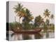 Boat on the Backwaters, Allepey, Kerala, India, Asia-Tuul-Premier Image Canvas