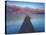 Boat ramp and fog bench, Bavaria, Germany-Frank Krahmer-Stretched Canvas