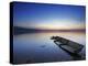 Boat Wreck in the Afterglow at Chiemsee, Bavaria, Germany, Europe-Dieter Meyrl-Premier Image Canvas