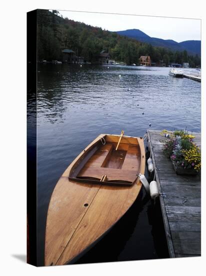 Boating at Whiteface Marina in the Adirondack Mountains, Lake Placid, New York, USA-Bill Bachmann-Premier Image Canvas