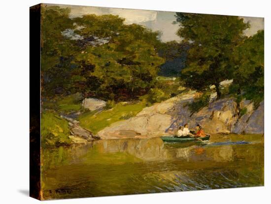 Boating in Central Park, C.1900-05 (Oil on Board)-Edward Henry Potthast-Premier Image Canvas